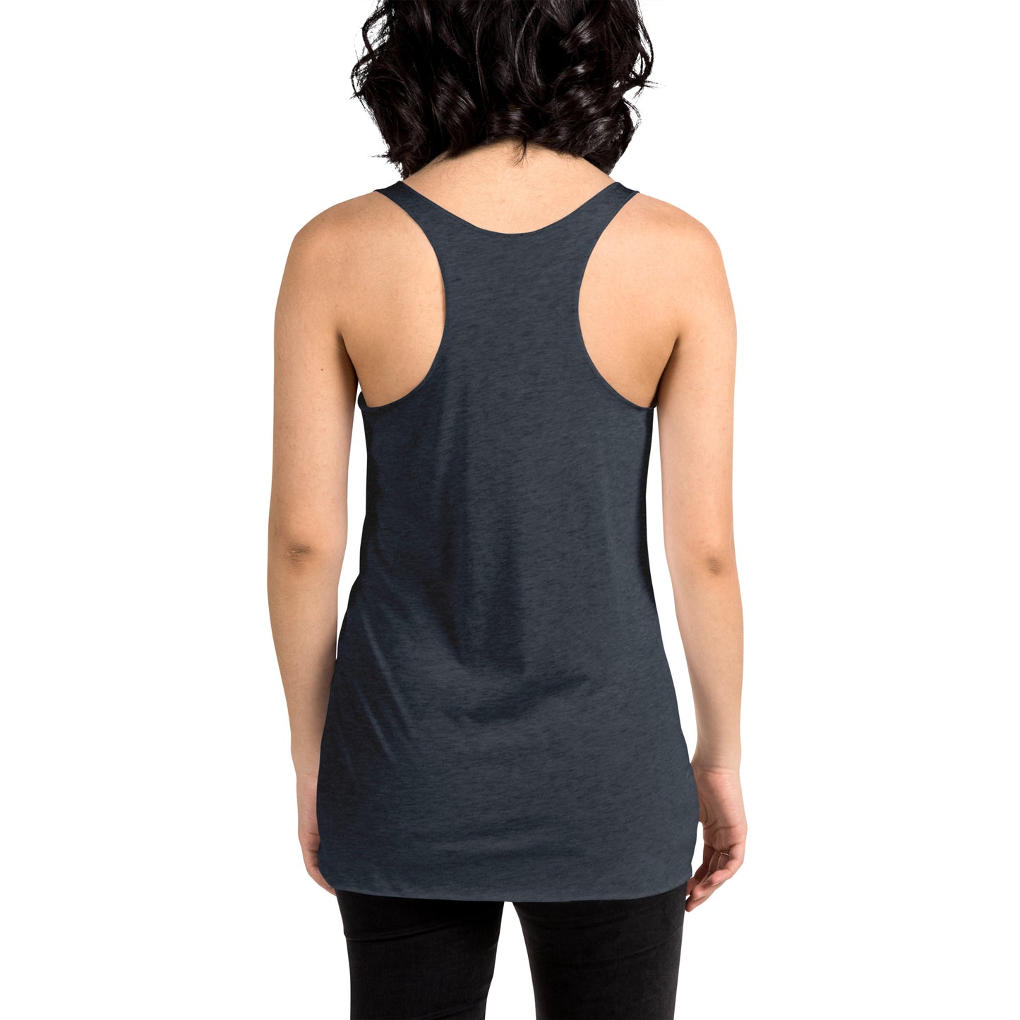 Nautical Navy Blue Mermaid Drinking Racerback Tank Top