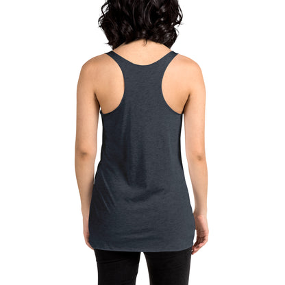 Nautical Navy Blue Mermaid Drinking Racerback Tank Top