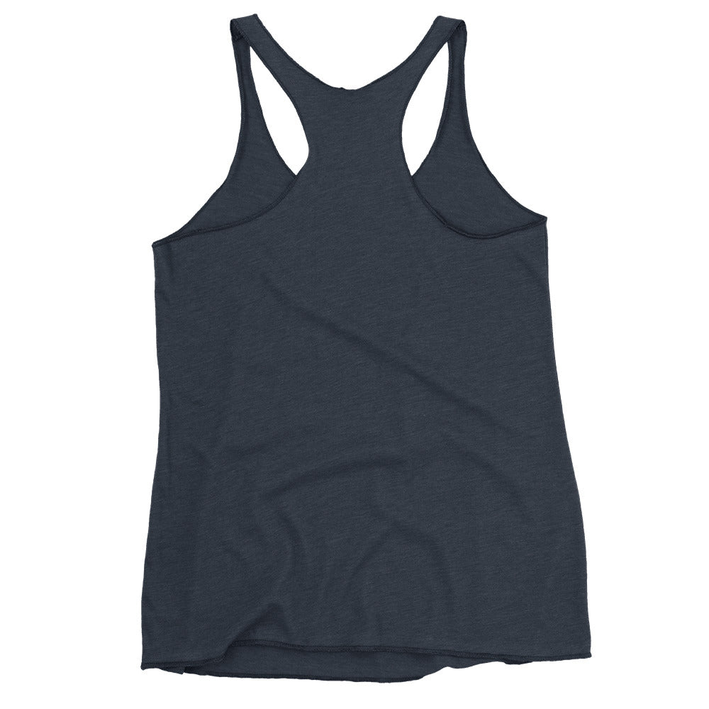 Nautical Navy Blue Mermaid Drinking Racerback Tank Top